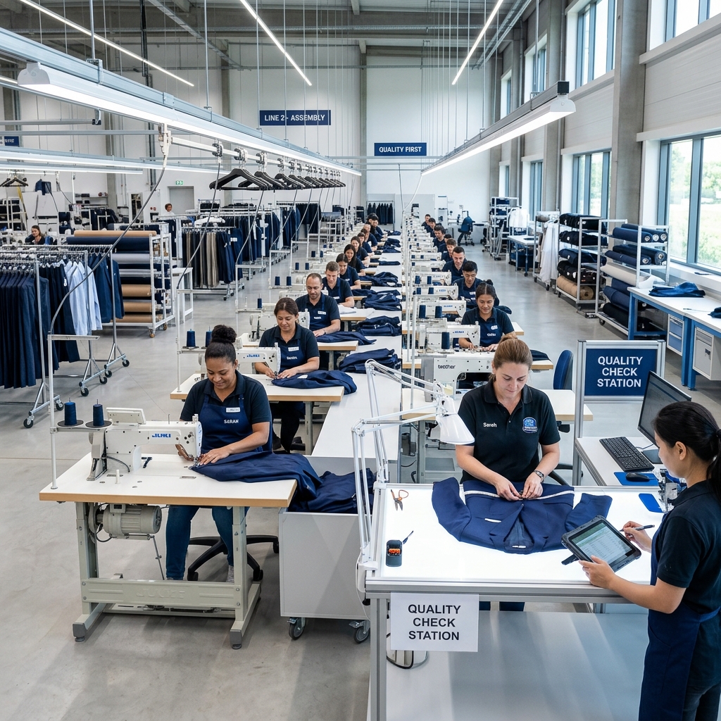 Global Clothing Mfg Production Line